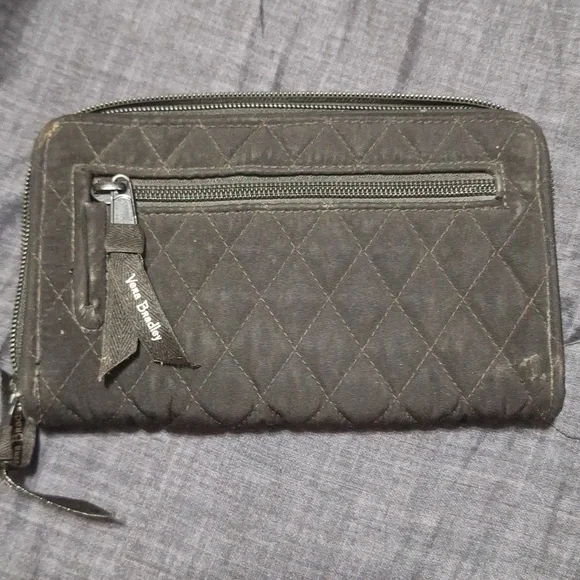 Vera Bradley Quilted Black Wallet - Picture 2 of 4